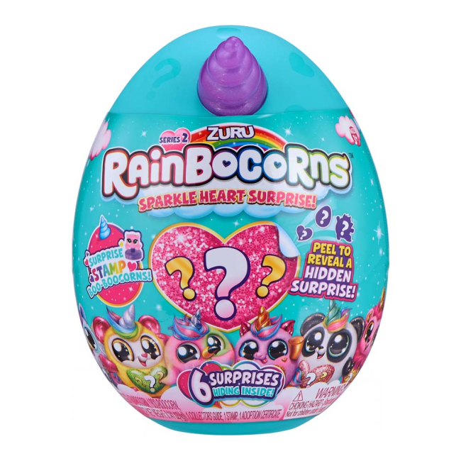 Мягкие животные - Мягкая игрушка Rainbocorns S2 Sparkle heart Реинбокорн-E сюрприз (9214E)