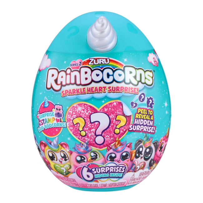 Мягкие животные - Мягкая игрушка Rainbocorns S2 Sparkle heart Реинбокорн-H сюрприз (9214H)