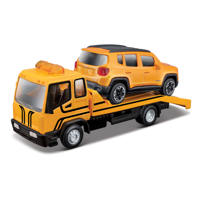 Транспорт и спецтехника - Набор машинок Bburago Эвакуатор с Jeep Renegade (18-31417)