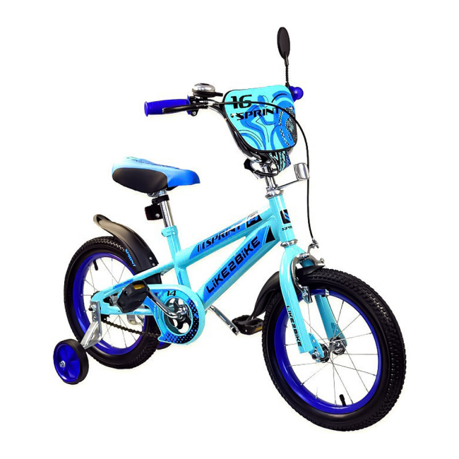 Велосипеди - Велосипед Like2bike Спрінт колеса 16 дюймів блакитний (191634)