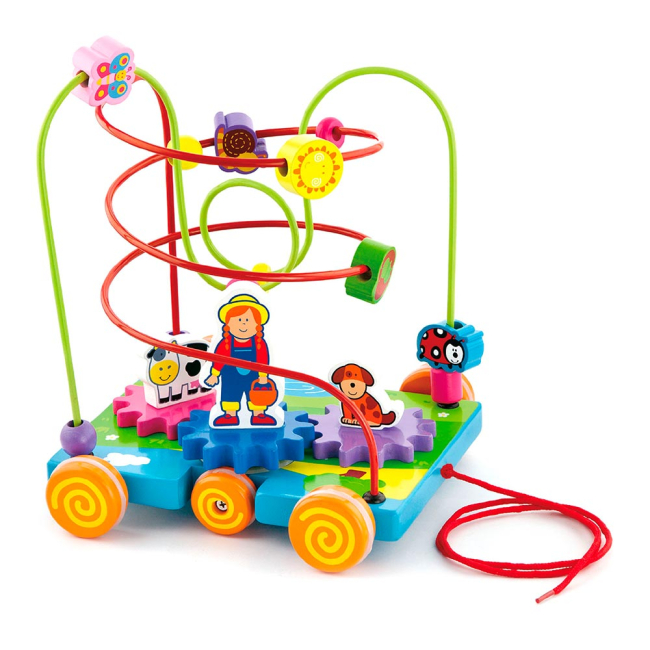 Развивающие игрушки - Каталка-лабиринт Viga Toys Машинка (50120)