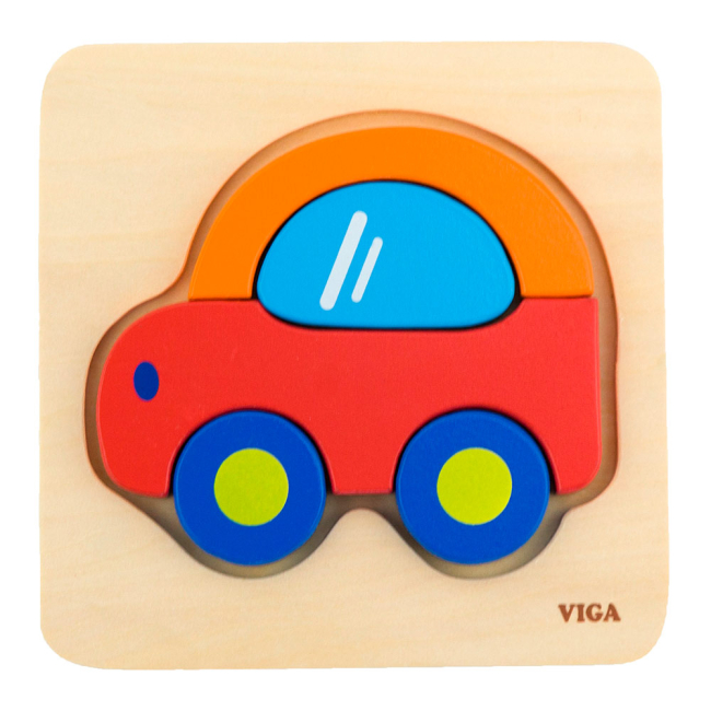 Розвивальні іграшки - Пазл-вкладиш Viga Toys Машинка (50172)