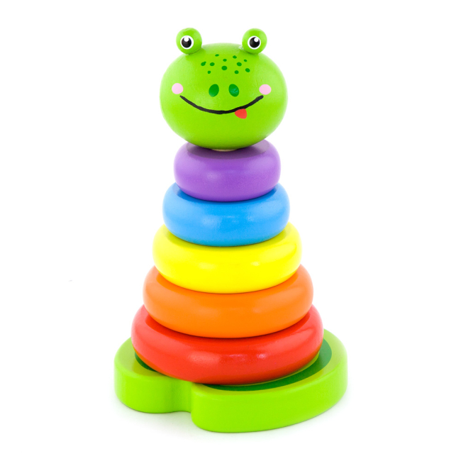 Розвивальні іграшки - Пірамідка Viga Toys Жабка (50258)