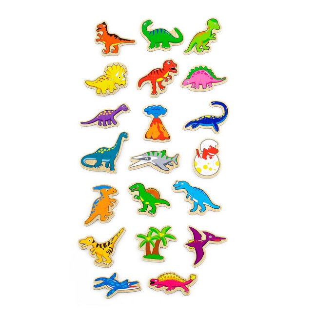 Фігурки тварин - Набір магнітних фігурок Viga Toys Динозаври 20 штук (50289)