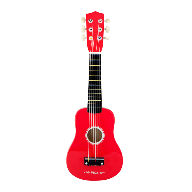Музичні інструменти - Іграшка Viga Toys Гітара червона (50691)