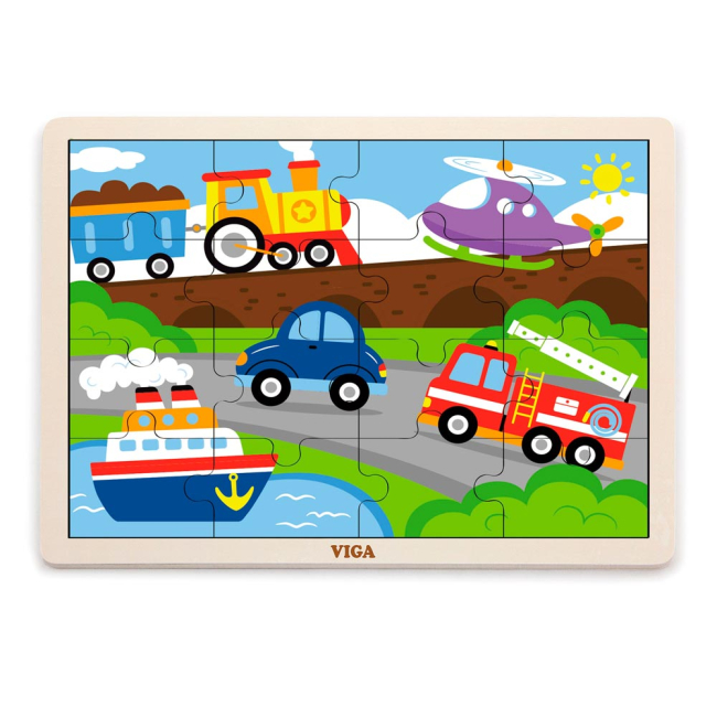 Пазлы - Пазл Viga Toys Транспорт (51456)