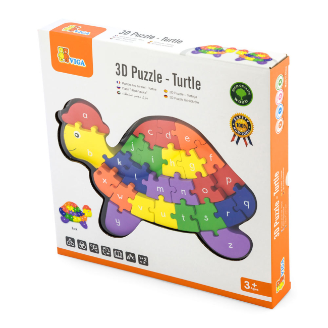 3D-пазлы - Трехмерный пазл Viga Toys Черепаха (55250)
