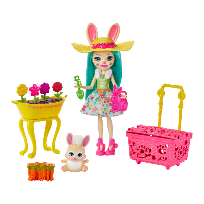 Куклы - Игровой набор Enchantimals Вместе веселее Крольчата-садоводы (GJX32/GJX33)