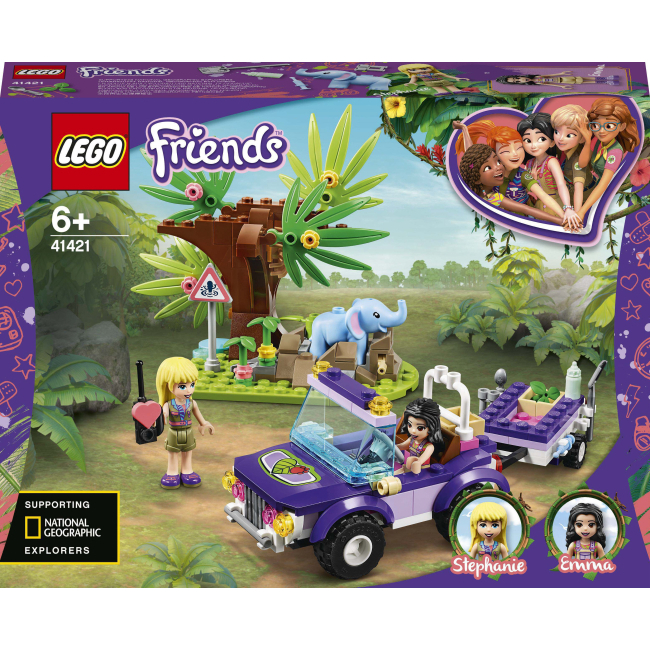Конструкторы LEGO - Конструктор LEGO Friends Джунгли: спасение слонёнка (41421)