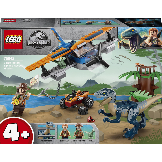 Конструктори LEGO - Конструктор LEGO Jurassic World Велоцираптор: рятувальна місія на літаку (75942)