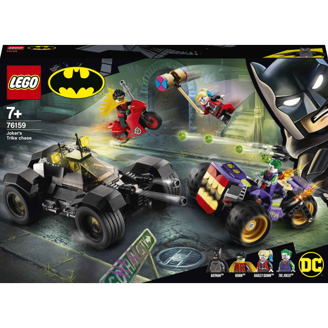 Конструктори LEGO - Конструктор LEGO Super Heroes DC Batman Переслідування триколісного мотоцикла Джокера (76159)
