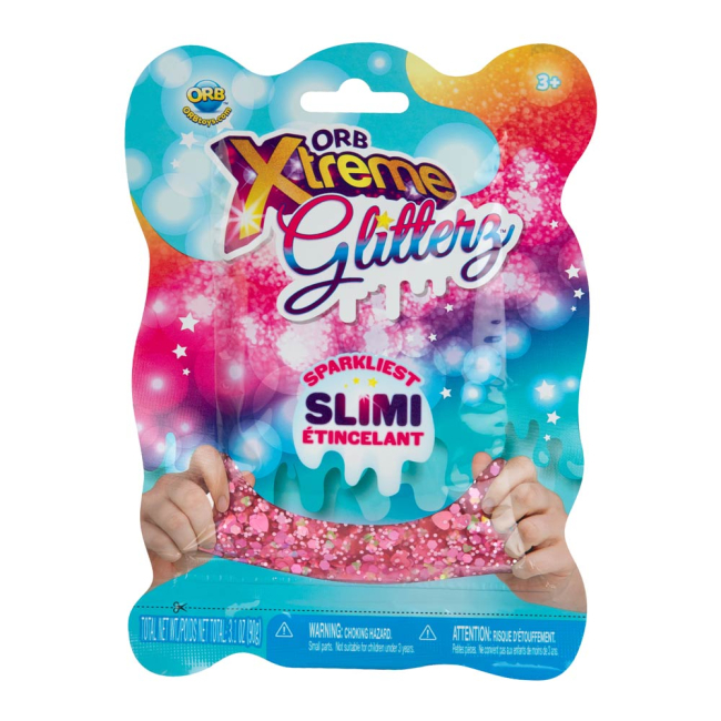 Антистрес іграшки - Слайм ORB Slimy xtreme glitterz Рожеві блискітки (ORB40557-1)