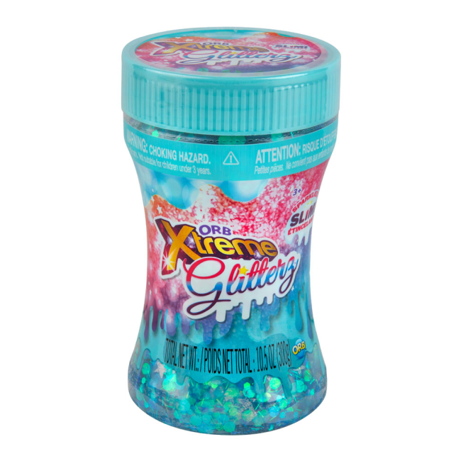 Антистрес іграшки - Слайм ORB Slimy xtreme glitterz Мега блискітки блакитний (ORB40668-2)