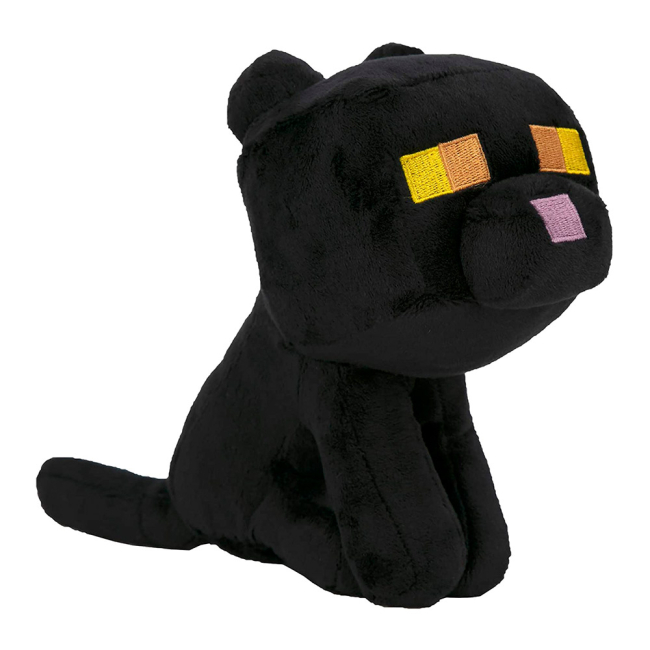 Персонажі мультфільмів - М'яка іграшка J!NX Minecraft Happy Explorer Чорний кіт 20 см (JINX-9295)