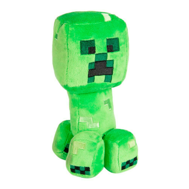 Персонажі мультфільмів - М'яка іграшка J!NX Minecraft Happy Explorer Кріпер 18 см (JINX-7832)