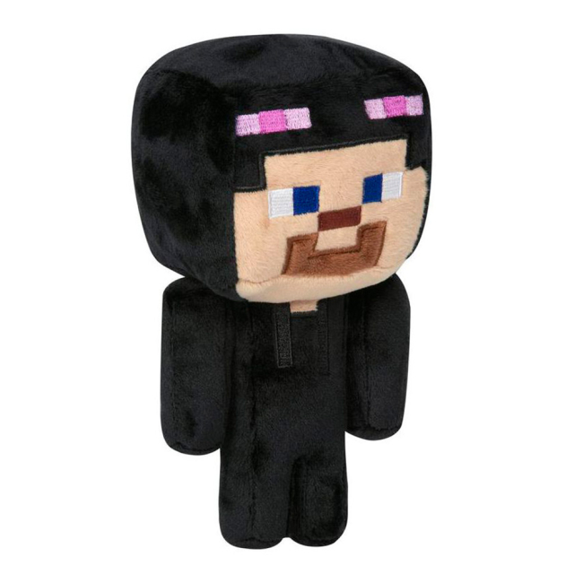 Персонажи мультфильмов - Мягкая игрушка J!NX Minecraft Happy explorer Стив в костюме Эндермена 18 см (JINX-09311PL)