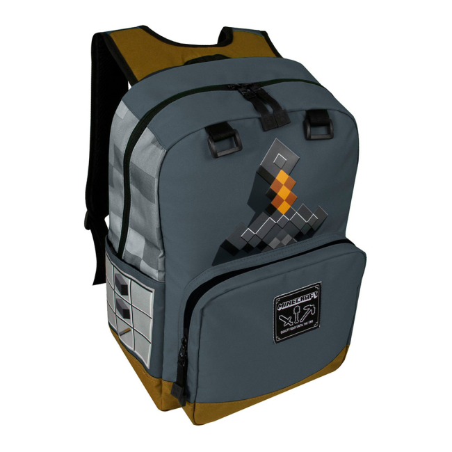 Рюкзаки и сумки - Рюкзак J!NX Minecraft Меч приключений серый (JINX-7649)