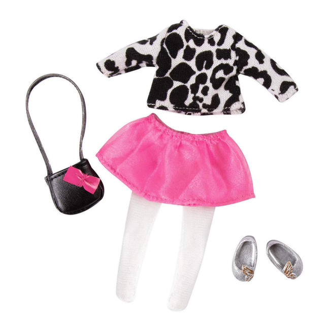 Одяг та аксесуари - Одяг для ляльки Lori Сенсаційно стильна із рожевою спідницею (LO30024Z)