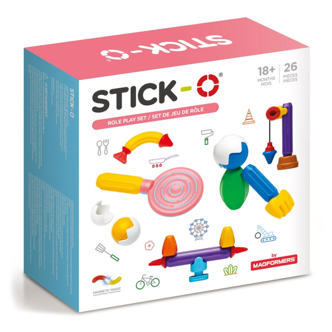 Магнітні конструктори - Магнітний конструктор Stick-O Гра 26 елементів (902005)