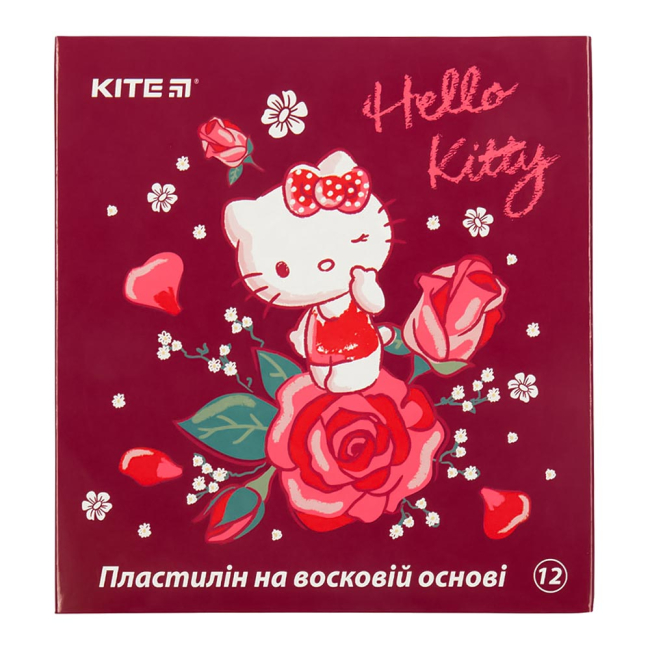 Набори для ліплення - Восковий пластилін Kite Hello Kitty 12 кольорів 240 г (HK19-1086)