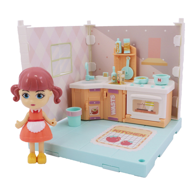 Ляльки - Ігровий набір Funky Toys Затишний куточок Лялька на кухні (FT3103)