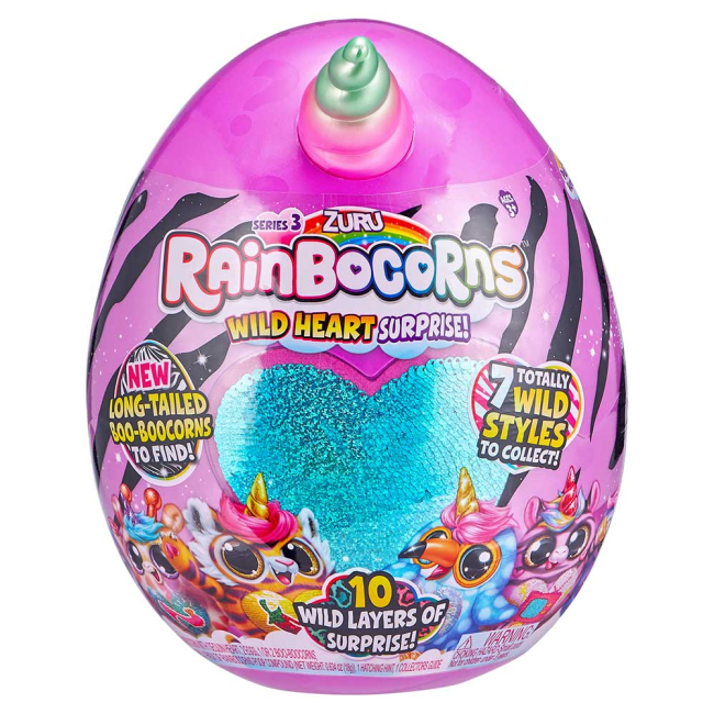 М'які тварини - М'яка іграшка-сюрприз Rainbocorns Wild heart Реінбокорн-A S3 (9215A)