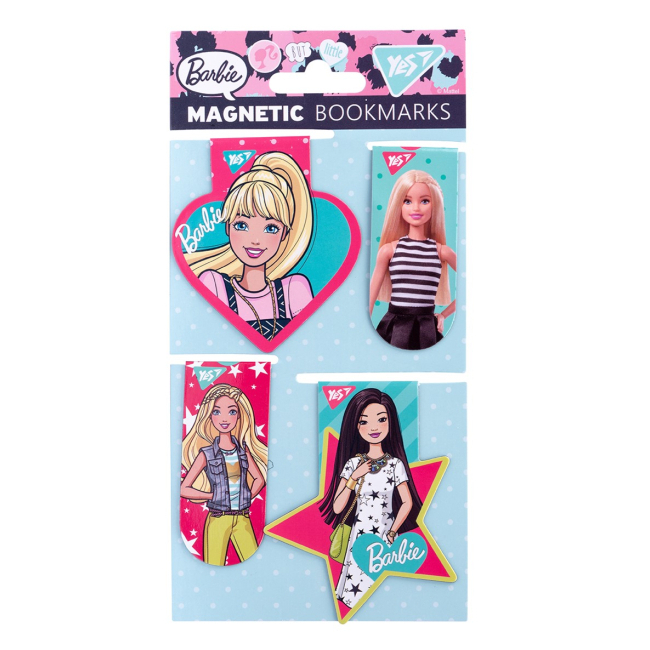 Канцтовари - Закладки магнітні Yes Barbie 4 шт (707406)