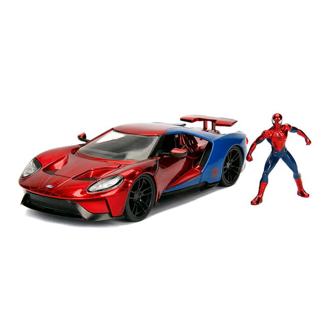 Автомоделі - Машина Jada Spider-Man Форд GT з фігуркою Людини-павука 1:24 (253225002)