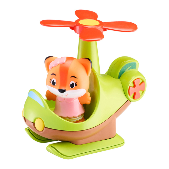 Фигурки животных - Игровой набор Klorofil Вертолет и лисичка (700206F)