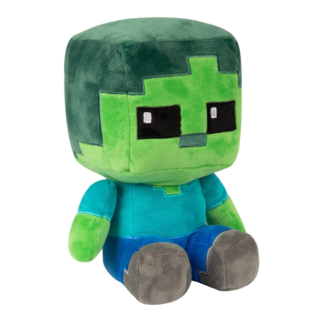 Персонажи мультфильмов - Мягкая игрушка J!NX Minecraft Crafter Зомби 22 см (JINX-10101)