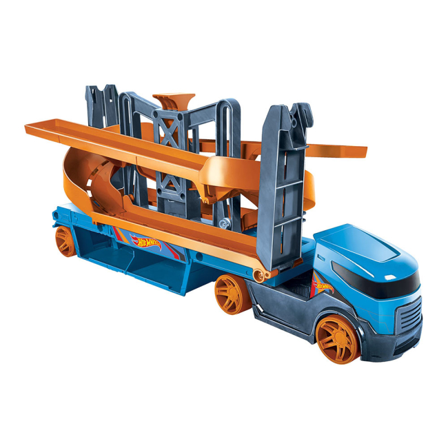 Транспорт і спецтехніка - Вантажівка-транспортер City Hot Wheels Крутий спуск (GNM62)