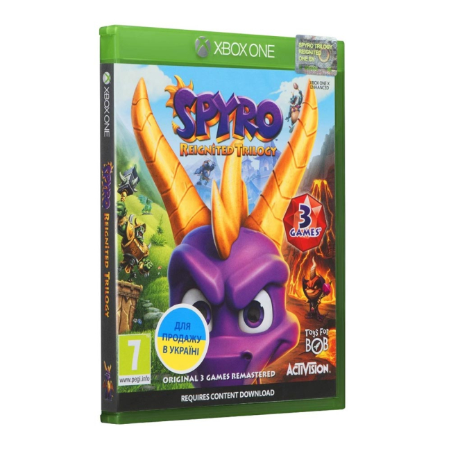 Ігрові приставки - Гра для консолі Xbox One Spyro Reignited Trilogy на BD диску (88242EN)