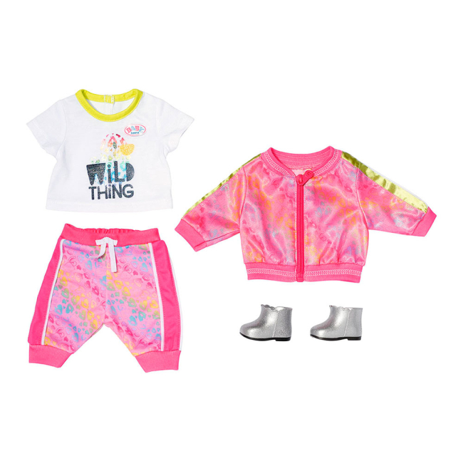 Одяг та аксесуари - Набір одягу для ляльки Baby Born Трендовий рожевий костюм (828335)