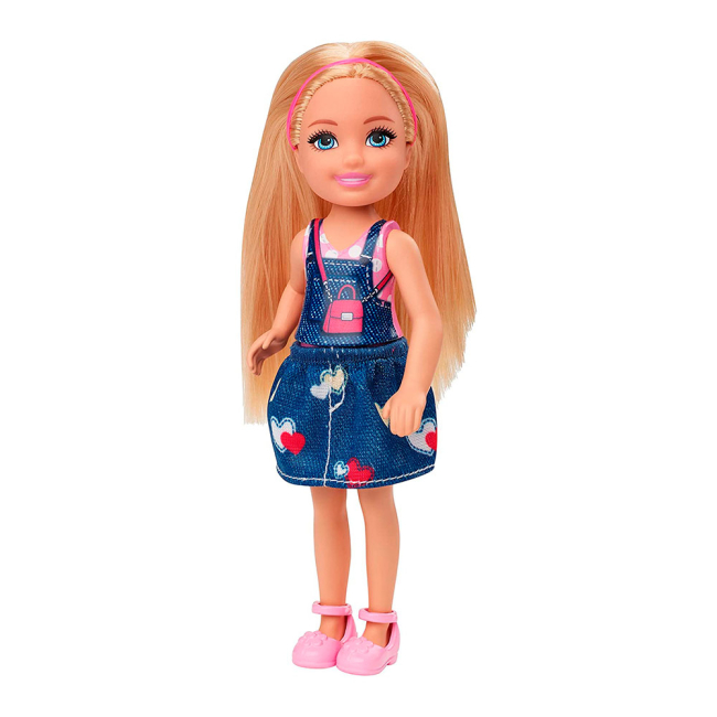 Ляльки - Лялька Barbie Club Chelsea Білявка у джинсовому сарафані (DWJ33/GHV65)