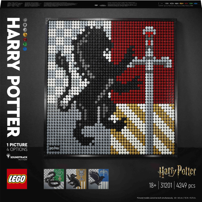 Мозаика - Конструктор LEGO Art Harry Potter Hogwarts Crests (31201)