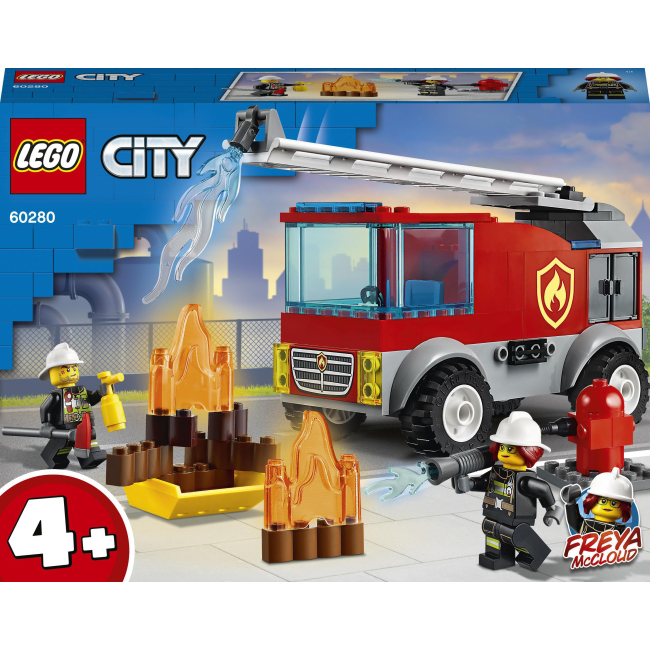 Конструкторы LEGO - Конструктор LEGO City Пожарная машина с лестницей (60280)