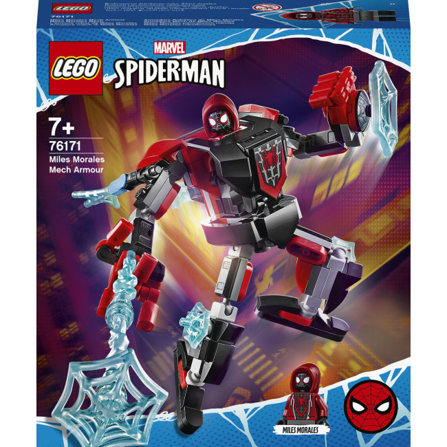 Уцененные игрушки - Уценка! Конструктор LEGO Marvel super heroes Робоброня Майлза Моралеза (76171)