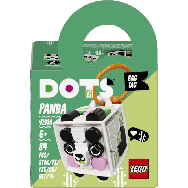 Брелоки - Конструктор LEGO DOTS Брелок для сумочки «Панда» (41930)