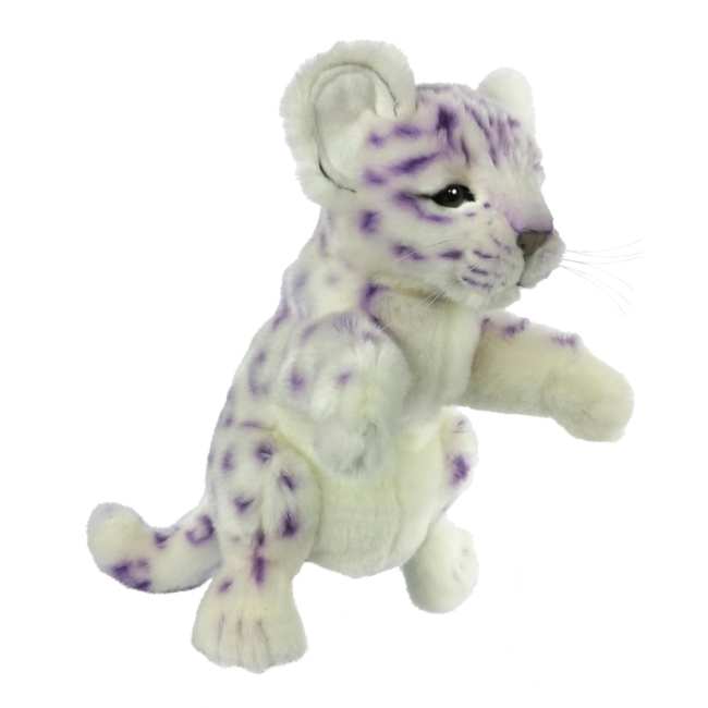 Мягкие животные - Игрушка-перчатка Hansa Puppet Снежный леопард сиреневый 32 см (7849)