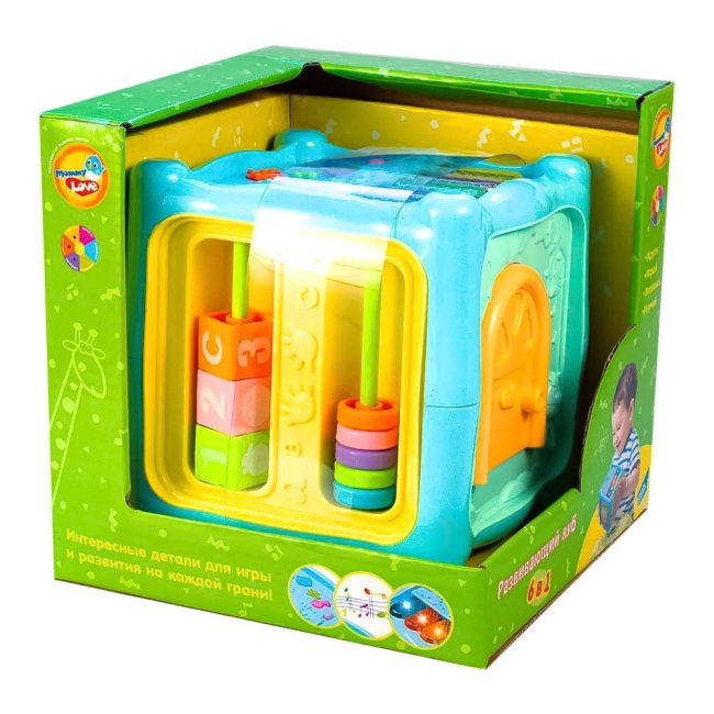Развивающие игрушки - Развивающая игрушка Mommy Love Кубик 6 в 1 (0913-38)