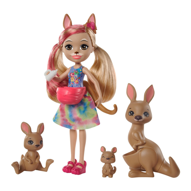 Куклы - Игровой набор Enchantimals Семья кенгуру Камиллы (GTM31)