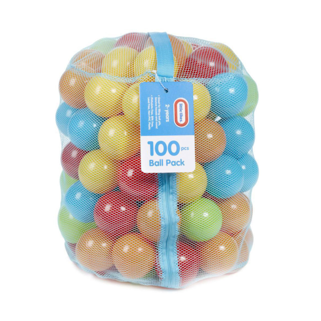 Ігрові комплекси, гойдалки, гірки - Набір кульок Little tikes Outdoor для сухого басейну різнокольорові 100 штук (642821E4C)