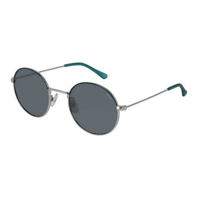 Солнцезащитные очки - Солнцезащитные очки INVU Kids Серебристые тишейды с темно-зеленым (K1900E)
