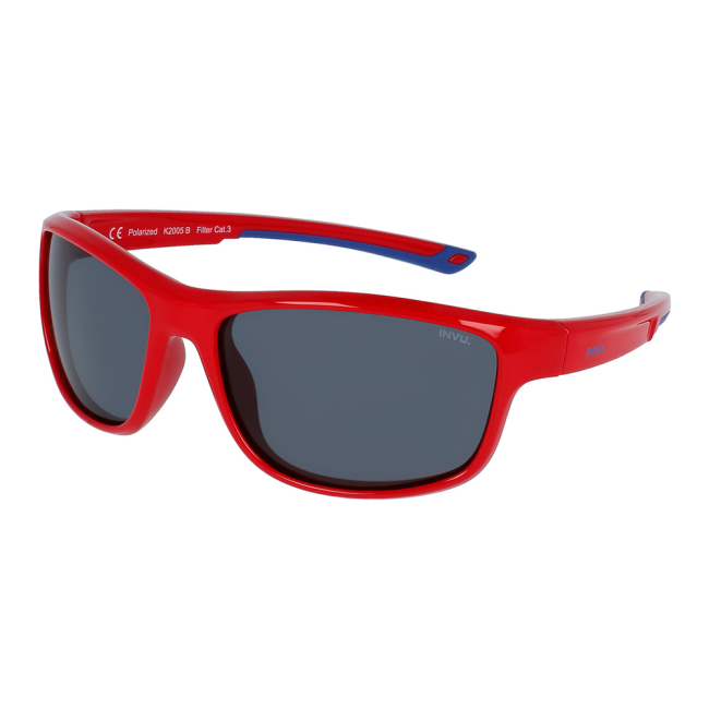Сонцезахисні окуляри - Сонцезахисні окуляри INVU Kids Спортивні червоні із синім (K2005B)
