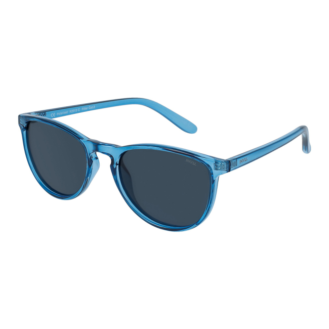 Солнцезащитные очки - Солнцезащитные очки INVU Kids Сине-прозрачные вайфареры (K2013C)