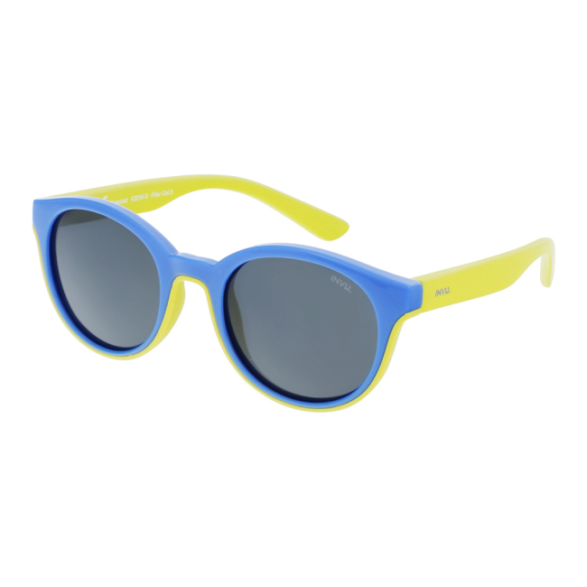 Сонцезахисні окуляри - Сонцезахисні окуляри INVU Kids Блакитно-жовті панто (K2016G)