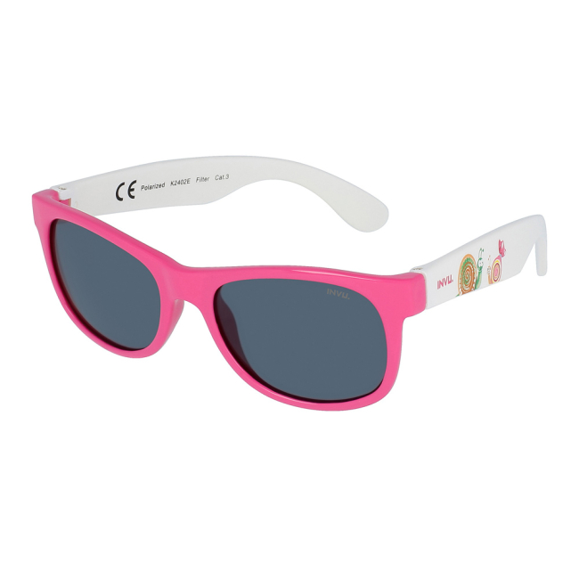 Сонцезахисні окуляри - Сонцезахисні окуляри INVU Kids Прямокутні з равликами (K2402E)