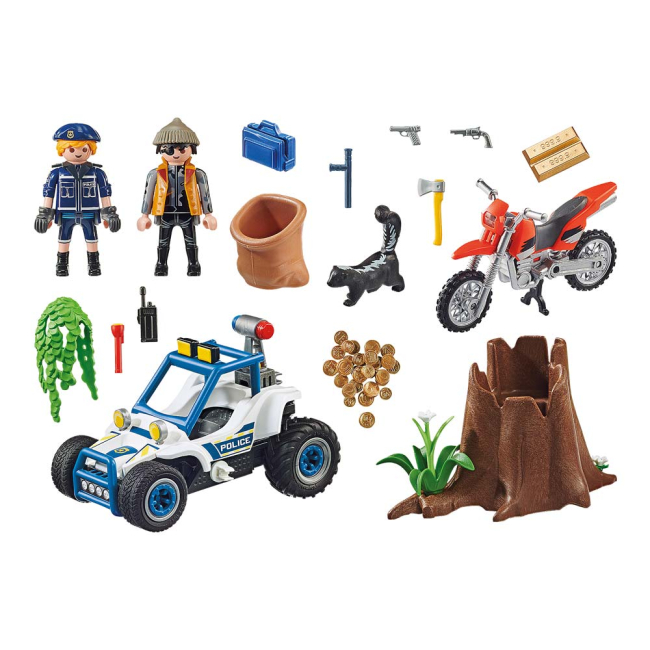 Конструкторы с уникальными деталями - Набор Playmobil City Action Полицейский внедорожник с похитителем драгоценностей (70570)