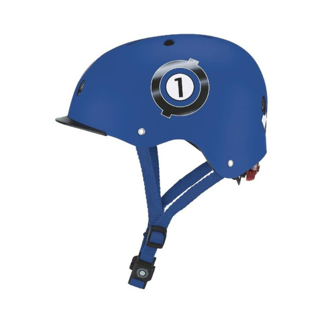 Защитное снаряжение - Шлем защитный Globber Перегони синий с фонариком 48-53 см (507-100)