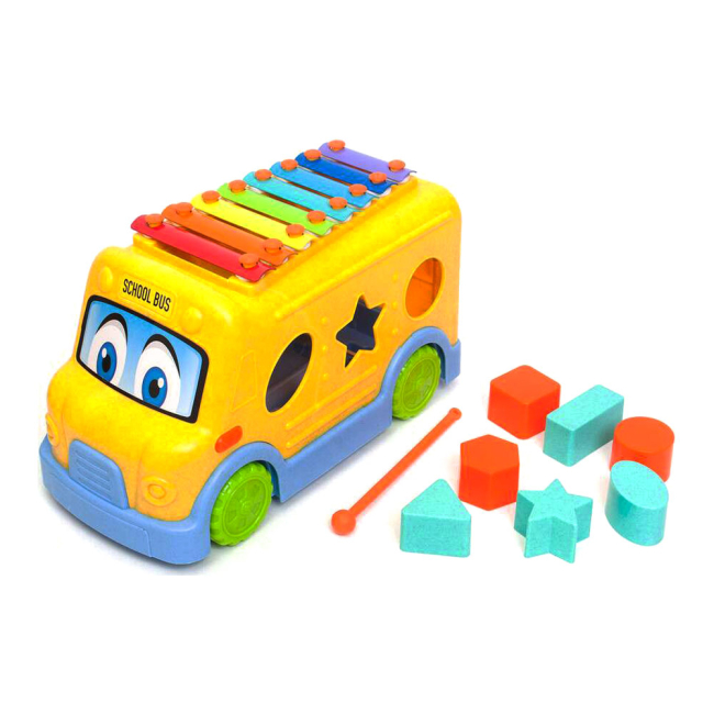 Развивающие игрушки - Сортер-ксилофон Roo crew Школьный автобус (58017)
